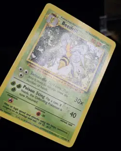 Pokemon TCG - BEEDRILL - 17/102 - RARE - UNLIMITED - BASE SET (1999) - HP/MP - Image 2