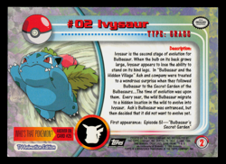 LP - Pokemon Topps Ivysaur #02 TV Animation Edition Series 1 (Black Logo) - Image 2
