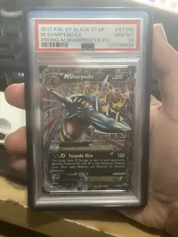 2017 POKEMON XY BLACK STAR PROMO MEGA SHARPEDO EX PREM COLL M SHARPEDO EX PSA 10 - Image 1
