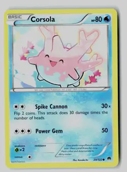 Corsola 29/122 Common BREAKpoint Pokemon NM - Image 1
