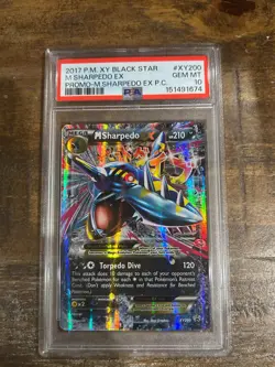 POKEMON 2017 Promo Black Star M SHARPEDO Ex Prem Coll #XY200 PSA 10 Gem Mint - Image 1