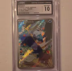 CGC 10 Pokemon TCG SV11W White Flare Oshawott 102/086 Art Rare Holo JP 2025 - Image 1