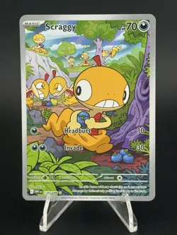Pokemon Scraggy IR 138/086 Scarlet Violet White Flare Illustration Rare TCG - Image 1