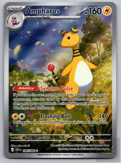 Ampharos 090/086 Holo Illustration Rare Chaos Rising Pokemon Holo Near Mint - Image 1