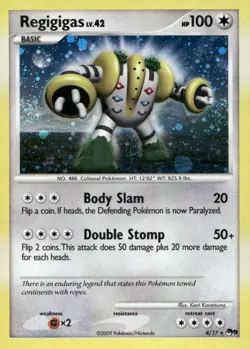 Regigigas 4/17 Rare POP Series 9 Pokemon Holo Moderately Played - Image 1