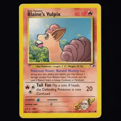 Blaine's Vulpix 65/132 Gym Heroes Common Pokemon TCG MP - Image 1