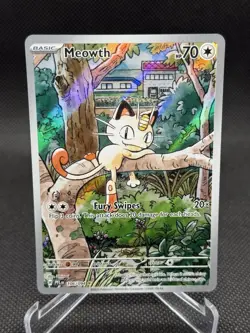 Pokemon TCG - Meowth 106/094 ME02: Phantasmal Flames Holo Illustration Rare NM - Image 1