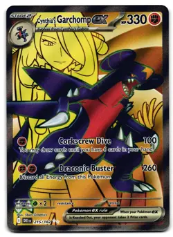 Cynthia's Garchomp ex 215/182 - 🌊 Destined Rivals Pokemon TCG 🖤 - LP - Image 1