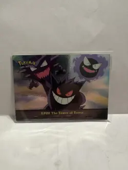GENGAR Pokemon Topps 2000 TV: Ep #22 The Tower of Terror Holo Foil Blue Label LP - Image 1