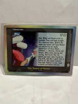 GENGAR Pokemon Topps 2000 TV: Ep #22 The Tower of Terror Holo Foil Blue Label LP - Image 2