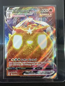 2021 Pokemon SWSH Fusion Strike Cinderace VMAX #045/264 - Image 1