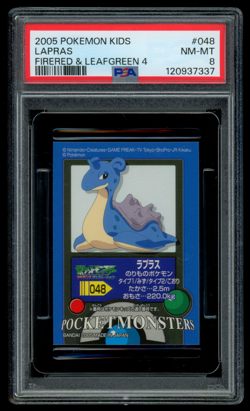 PSA 8 NM-MT Pokemon Japanese Lapras #048 Bandai Kids Firered & Leafgreen Sticker - Image 1
