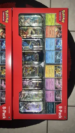 Pokemon Prismatic Evolutions Costco 8 Mini-Tin Bundle w Promos In Hand - Image 3
