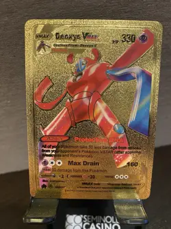Deoxys Foil Metal Pokemon Pokemon Fan Art Collectible Card Trading - Image 1