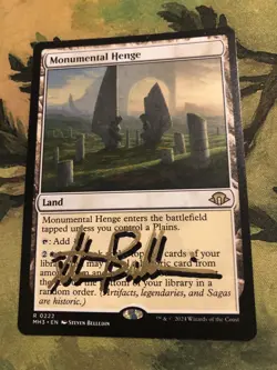 Magic The Gathering MTG Monumental Henge SIGNED Shadow Signature Steven Belledin - Image 1