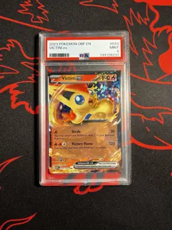 2023 POKEMON VICTINI EX 033/197 DR OBSIDIAN FLAMES PSA 9 - Image 1