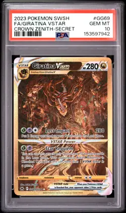 2023 POKEMON SWORD & SHIELD CROWN ZENITH SECRET FULL ART/GIRATINA VSTAR PSA 10 - Image 1