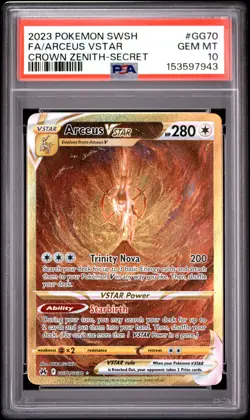 2023 POKEMON SWORD & SHIELD CROWN ZENITH SECRET FULL ART/ARCEUS VSTAR PSA 10 - Image 1