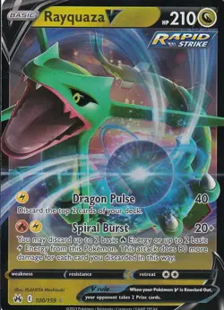 Rayquaza V 100/159 Pokemon Crown Zenith NM 🔥GRAND CARTEL🔥 - Image 1