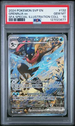2024 Pokemon Scarlet & Violet Promo Greninja ex 132 PSA 10 English Full Art Holo - Image 1