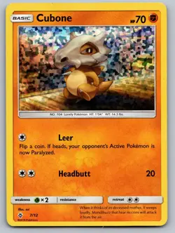 Cubone 007/012 Holo Promo McDonald's Promos 2018 Pokemon Heavily Played - Image 1