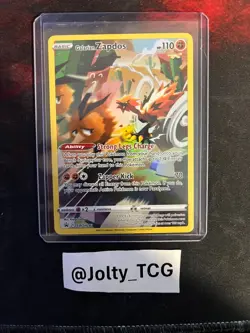 Pokemon Galarian Zapdos TCG SWSH283 Crown Zenith Black Star Promo - Image 1