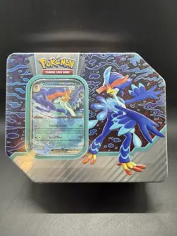 Pokemon TCG: Paldea Partners Tin Quaquaval EX with 5 Booster Packs New Sealed - Image 1