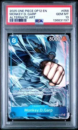 Monkey D. Garp 056 Alternate Art One Piece PSA 10 - Image 1
