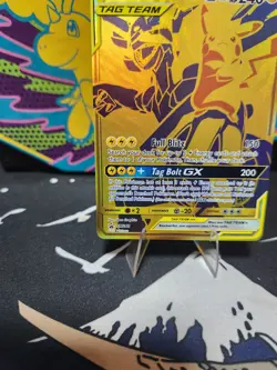Pikachu & Zekrom GX SM248 Gold Promo Tag Team 240 HP Pokemon Card NM - Image 5