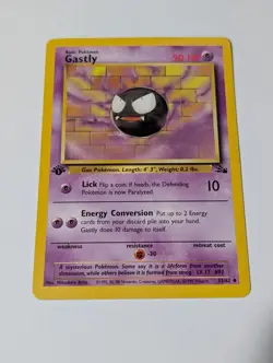 Pokemon Fossil 1st Edition Gastly 33/62 Non Holo Lp - NM - Image 1