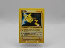 Pikachu #4 Black Star Promo 1999 Pokemon WB The First Movie LP - Image 1