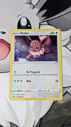 Eevee Black Star Promo Holo Evolving Skies SWSH127 Pokemon Card 2021 Cosmos NM - Image 1