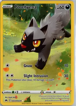 Poochyena GG33/GG70 Galarian Gallery Crown Zenith Pokemon Card LP - Image 1