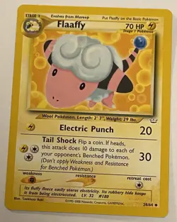 Pokemon Card Neo Revelation Flaaffy 28/64 - Image 1