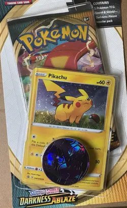 Pikachu Fart Swirl SWSH039 Darkness Ablaze Blister Pack Sealed Pokemon Promo - Image 1