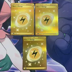 Pokemon TCG 3x Basic Lightning Energy 257/198 Scarlet Violet Holo NM - Image 1
