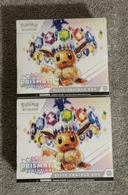 Pokemon TCG Prismatic Evolutions Elite Trainer Box ETB Lot of 2 FACTORY SEALED - Image 1
