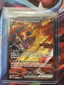 Pokemon TCG Team Rockets Moltres EX Destined Rivals Card 229/182 SIR Stamped - Image 1