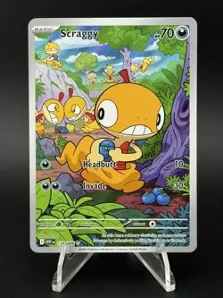 Pokemon Scraggy IR 138/086 Scarlet Violet White Flare Illustration Rare TCG NM - Image 1