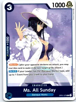 Ms. All Sunday OP01-079 Rare Romance Dawn One Piece Foil NM - Image 1