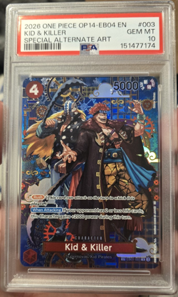 Bandai PSA 10 Kid & Killer EB01-003 OP14-EB04 SP Special Alt Art Holo EN - Image 1