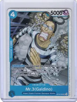 Bandai One Piece Mr.3 (Galdino) OP16-056 SR Holo Special Character EN 5000 - Image 1