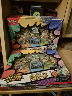 4 x Pokemon Ascended Heroes First Partner Deluxe Pin Collection Brand New Sealed - Image 1