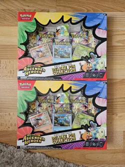 2 x Pokemon Ascended Heroes First Partner Deluxe Pin Collection Brand New Sealed - Image 1