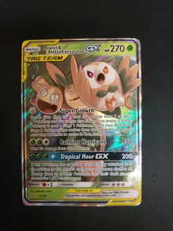 Rowlet & Alolan Exeggutor GX - 1/236 - Pokemon Unified Minds Sun & Moon DMG 2 - Image 1