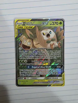 Rowlet & Alolan Exeggutor GX Ultra Rare SM Unified Minds 1/236 LP Holo - Pokemon - Image 1