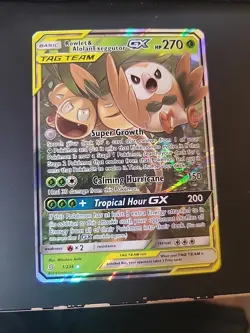 Rowlet & Alolan Exeggutor GX 1/236 - Pokemon TCG Unified Minds - NM EN - Image 1