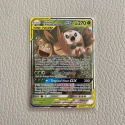 Rowlet & Alolan Exeggutor GX 1/236 Holo GX Rare Unified Minds Pokemon NM - Image 1