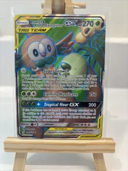 Pokemon TCG Rowlet Alolan Exeggutor Tag Team GX 1/236 Unified Minds Ultra Rare - Image 1