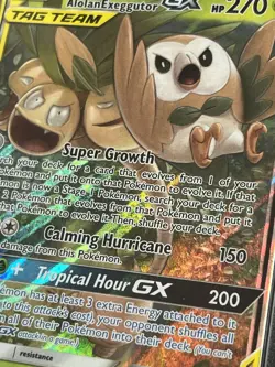 Rowlet And Alolan Exeggutor GX 1/236 Pokemon Unified Minds Tag Team PSA 9 Grade - Image 3